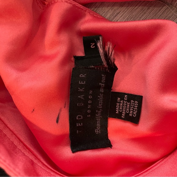 Ted Baker London Coral Pleated Hem Detail Dress Size 2 Originally $298 - Picture 1 of 3